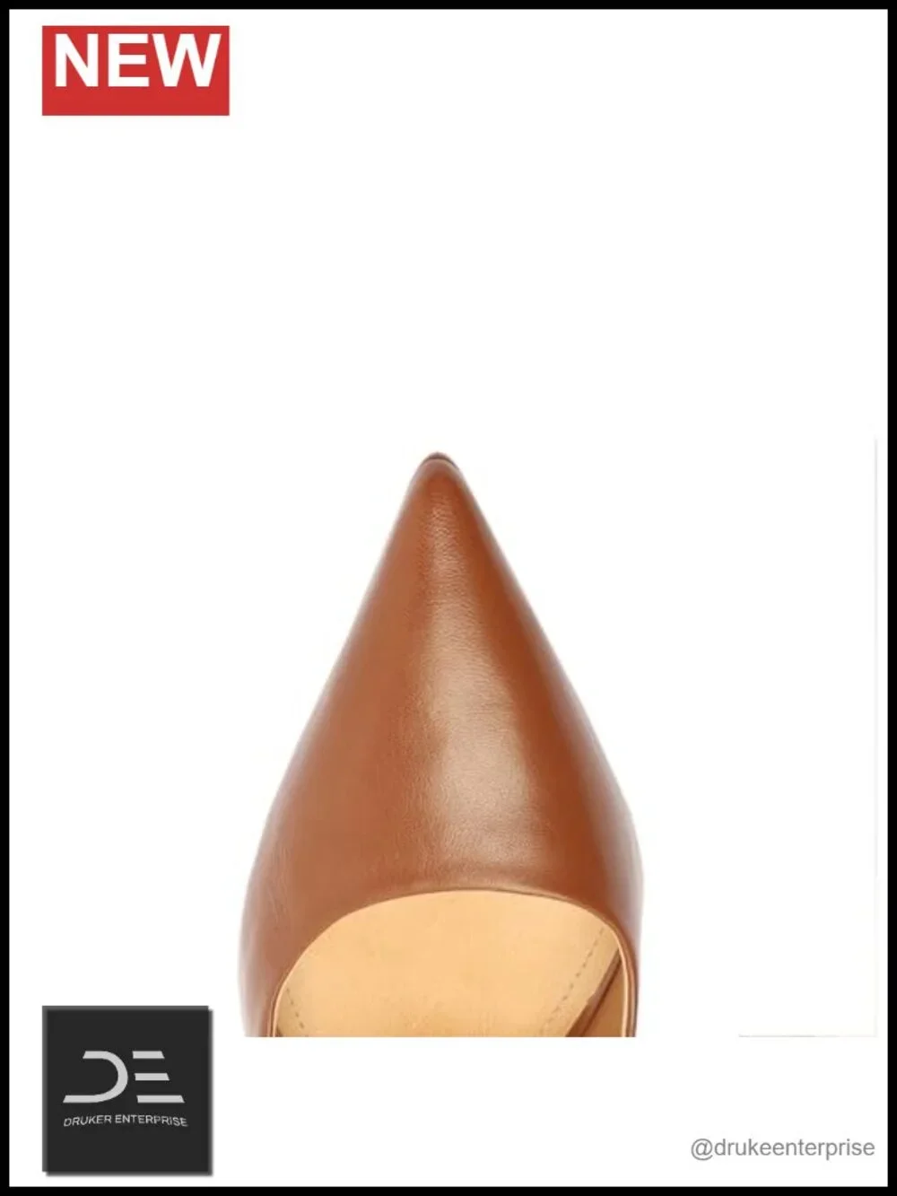 Leather Pointed Toe Stiletto Pumps Classic High Heel Shoes